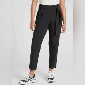 **NWT** Athleta Skyline II Black Ankle Tie-Waist Pants